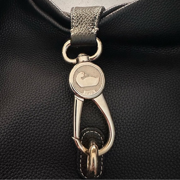 Dooney & Bourke Lucca Black Pebbled Leather Logo Lock Hobo - Picture 7 of 8